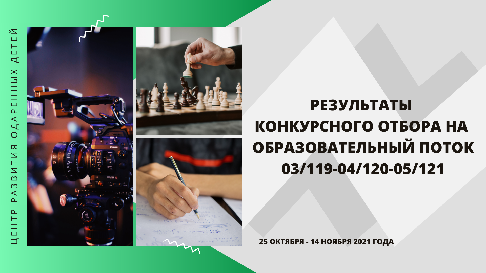 Результаты конкурсного отбора на образовательный поток 03/119-04/120-05/121  — Центр развития одаренных детей